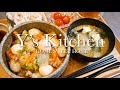 【夜ごはん】中華丼＆焼売＆大根と玉ねぎの味噌汁