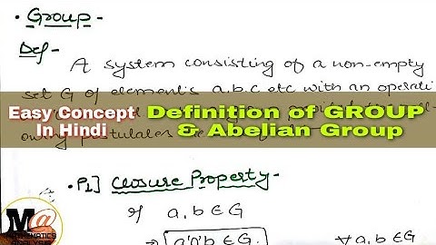 Group Theory - Definition of Group with examples || modern algebra