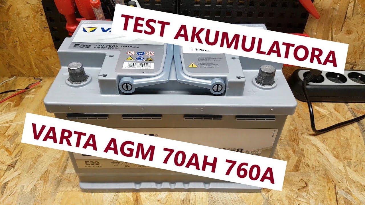 Test akumulatora VARTA AGM 70Ah 760A(EN) 