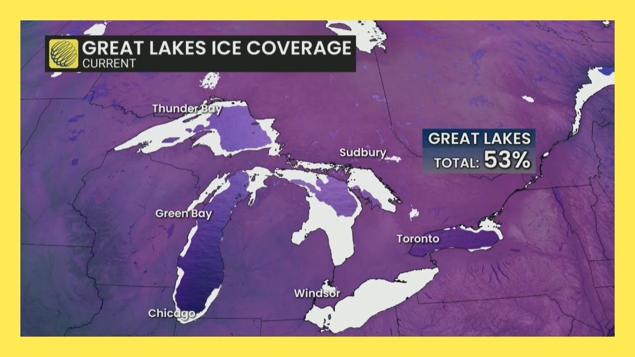 Замерзшие Великие озёра: экстремально низкие температуры способствуют расширению ледового покрова...