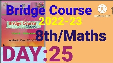 8th||Mathematics||Bridge Course||2022-23 ||Day:25th||English & SemiEnglish||Maths, Class 8,Day:25