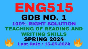 ENG515 GDB SOLUTION SPRING 2024 | ENG515 GDB SOLUTION 2024 | ENG515 GDB 2024 |ENG515 GDB SPRING 2024