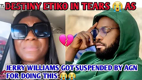 Destiny Etiko in tears as Jerry Williams suspended🚯 by nollywood  AGN for doing this ..