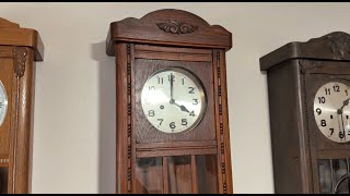 1930s F.M.S. Mauthe German Gong Box Wall Clock - Full Demonstration