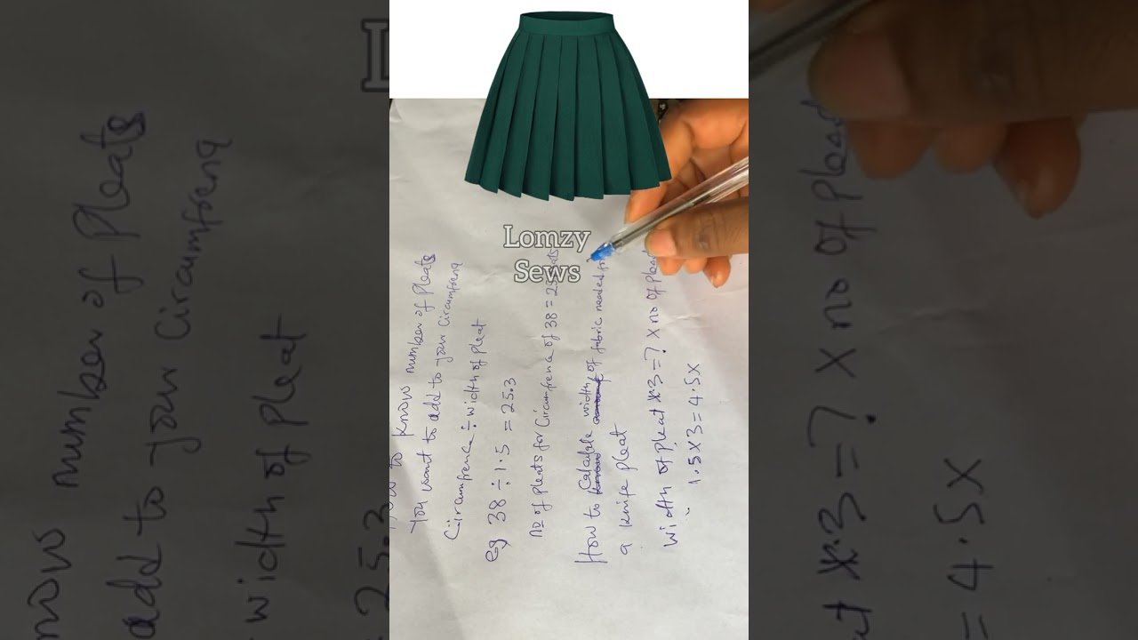 Учебное пособие по плиссированной юбке: как рассчитать ширину ткани, необходимую для складок «нож»