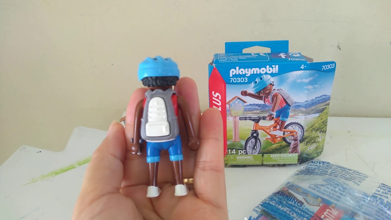 PLAYMOBIL Special Plus 70303 Mountain Bike em Mountain Tour/Ciclista Negro.