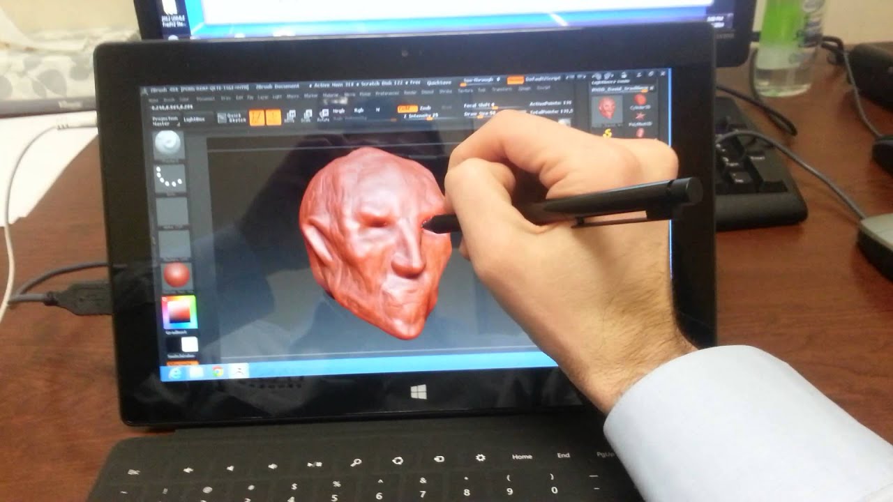 how to get zbrush running on surface book