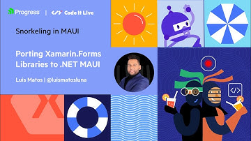 Porting Xamarin.Forms Libraries to .NET MAUI with Luis Matos | Snorkeling in MAUI