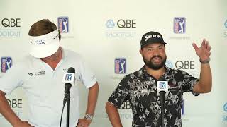 Keith Mitchell and J J  Spaun Friday Flash Interview 2022 QBE Shootout · Round 1