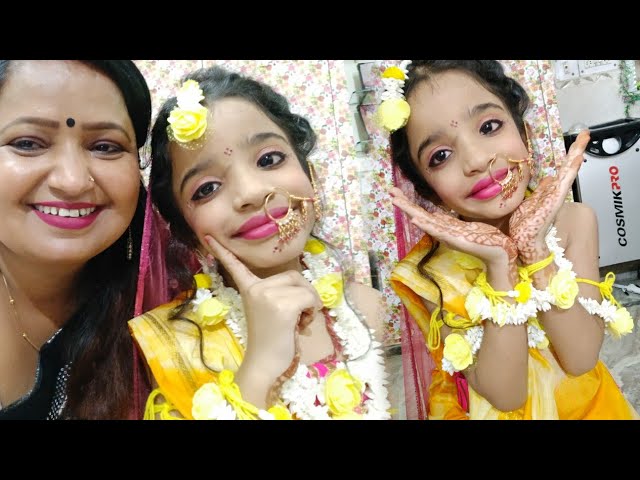 Cherry Style ❤.. Festive Janmasthami Radha makeup & hairstyle // Kids Stage  performance makeup 2019 - YouTube