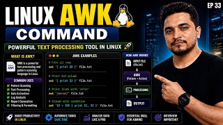 👉 AWK Command 🔥 Real Use Cases + Advanced Tricks (Master Like a Pro)