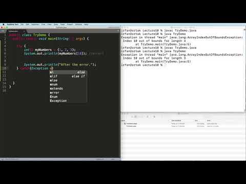 Java Exceptions 3: