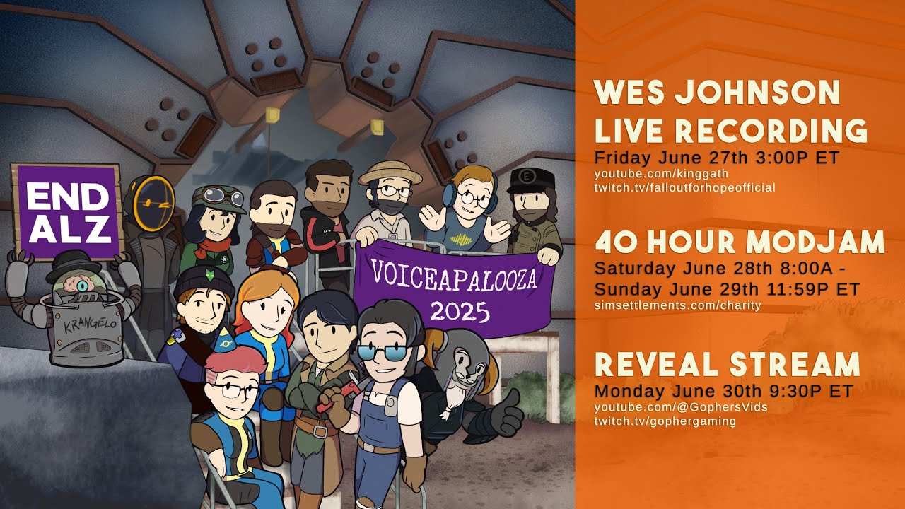 Fallout 4 Hope: End Alzheimer’s Charity Event (with Wes Johnson & Kinggath)