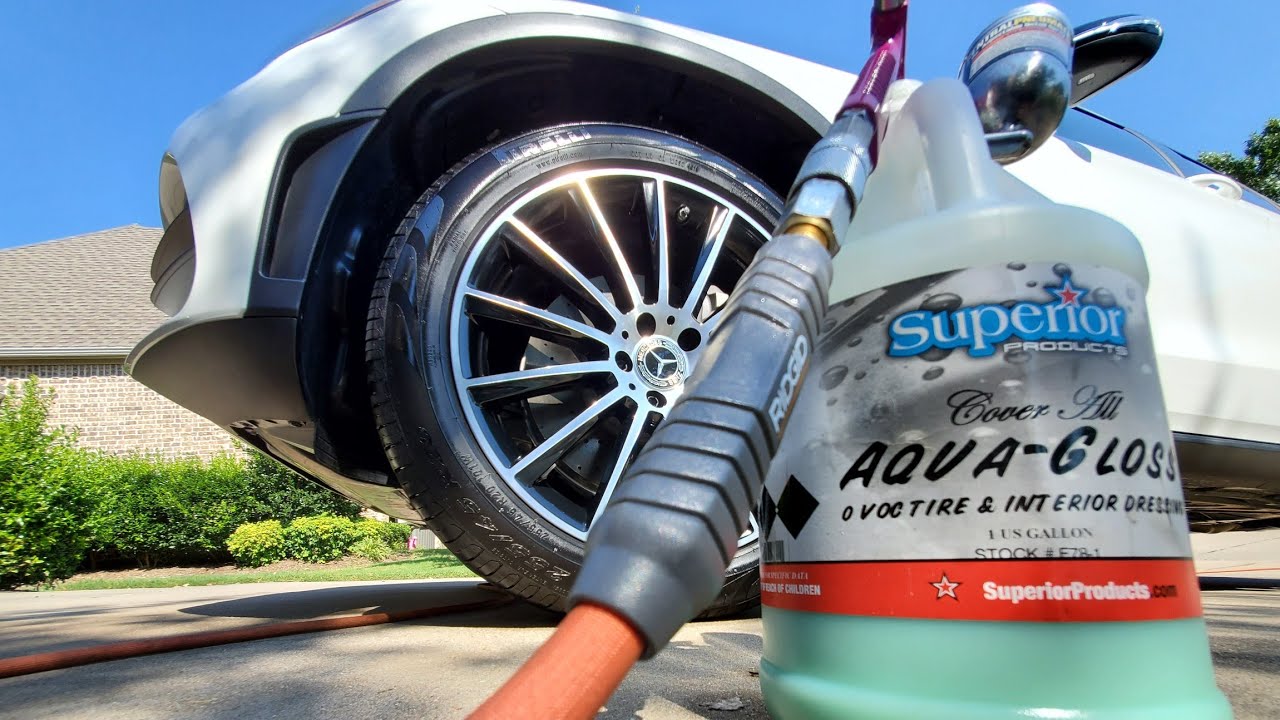 Superior aquagloss tire dressing w/ detail gun! #superiorproducts 