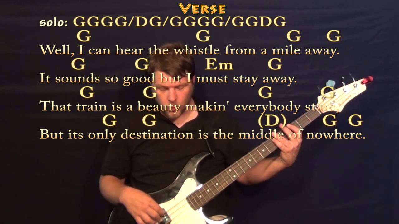 Long Black Train (Josh Turner) Easy Bass in G Major Cover Lesson with