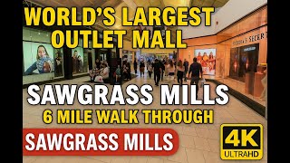 World’s Largest Outlet Mall! Sawgrass Mills 6 Miles Walk Through Sawgrass Mills Outlet Mall 4K HDR