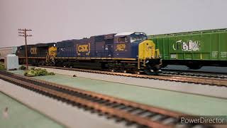 CSX SD70MAC leads private grain train