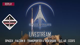 SpaceX - Falcon 9 - Transporter 4 Rideshare - SLC-40 - CCSFS - April 1, 2022