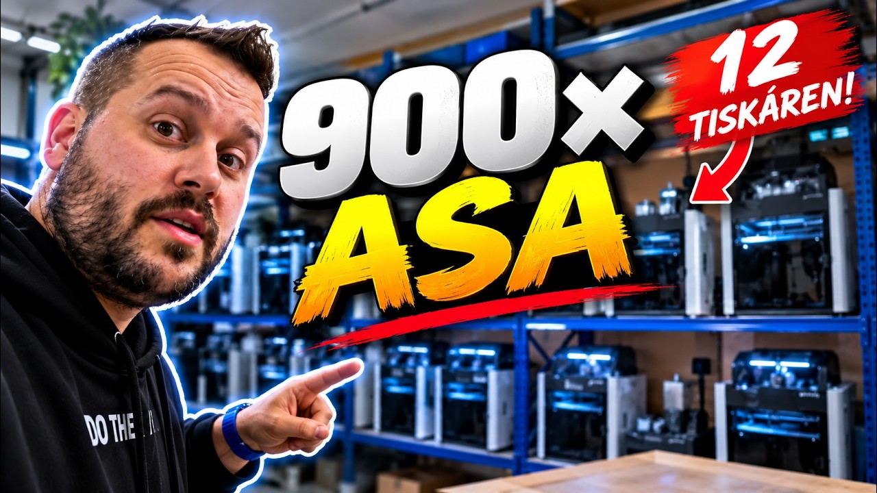 900 výtisků z ASA! Zvládne to naše 3D tisková farma? | VLOG #04