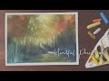 慢慢走入寧靜的森林 |直覺式創作 正念舒壓水彩畫| 繪畫療癒時光