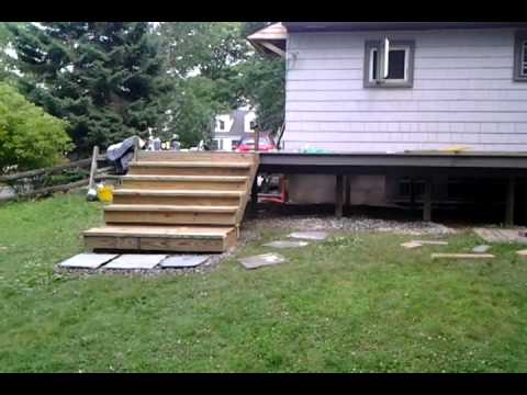 Building a deck part 2 did it myself - YouTube