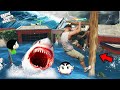 Gta 5  franklin try to survive tsunami  found lost shinchan and pinchan in gta 5  gta 5 mods