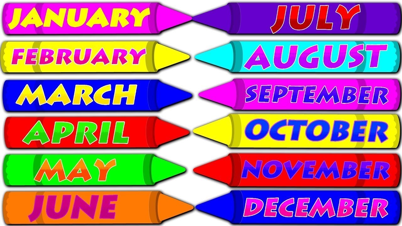 Months of the Year with Spellings Slow Version For Kids Preschool Learning  Learn Month Names