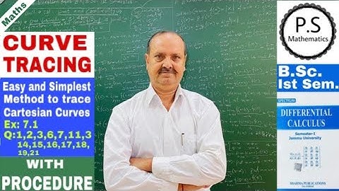 CURVE TRACING Easy and Simplest way to trace Cartesian curves Ex:7.1 All ques. B.Sc. 1st Sem.