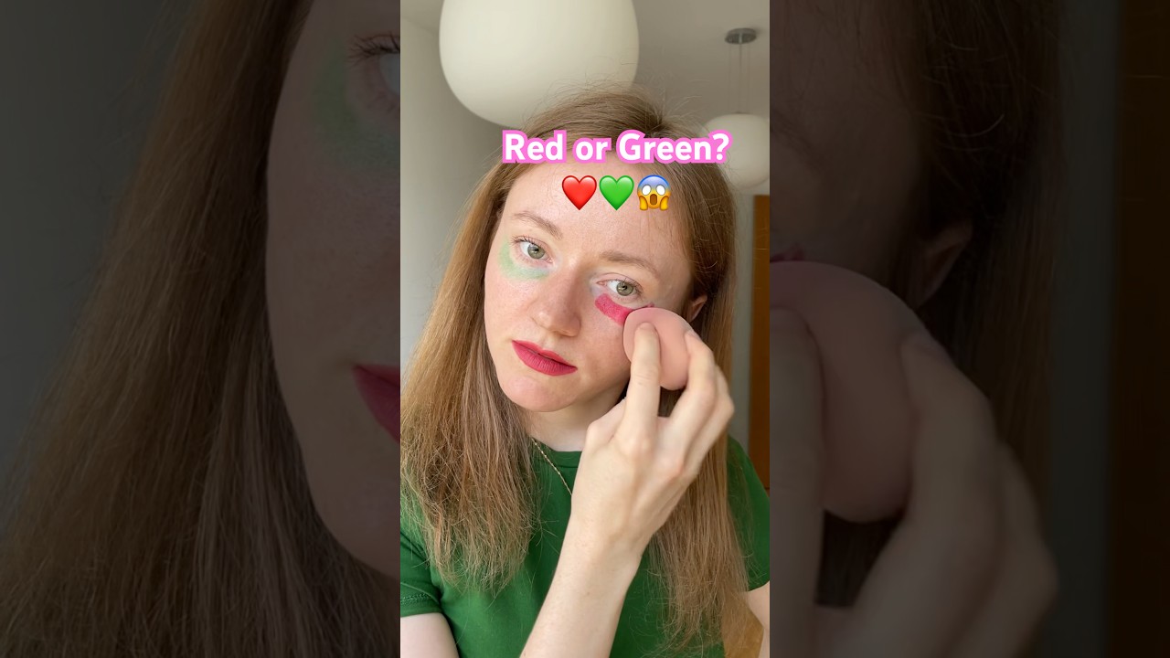 Red or Green? ❤️💚😱 #makeup #beauty
