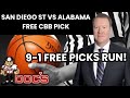 College Basketball Pick - San Diego State vs Alabama Prediction, 3/24/2023 Free Best Bets & Odds