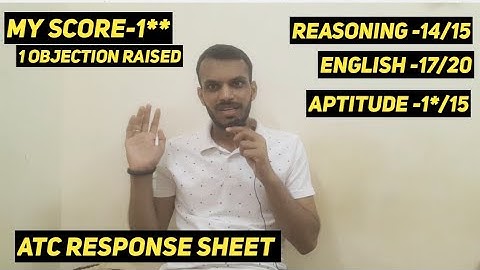 AAI ATC RESPONSE SHEET,My score Subjectwise