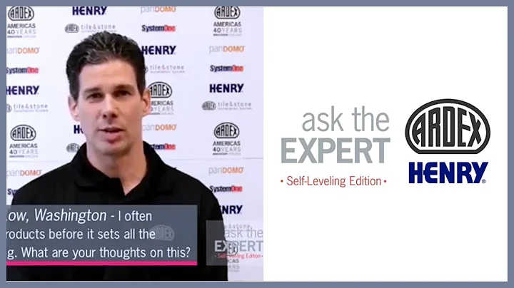 ARDEX Ask the Expert - Self-Leveling Edition