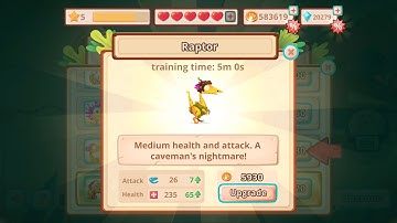 Dino Bash - Full Update Rapter in 1 Lvl