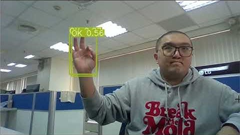 Gesture Detection with YOLO v3 - tiny