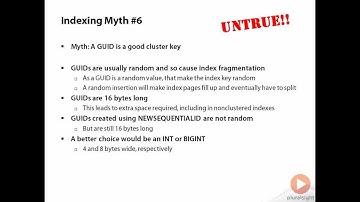 GUIDs & index fragmentation for SQL Server Indexing | Pluralsight