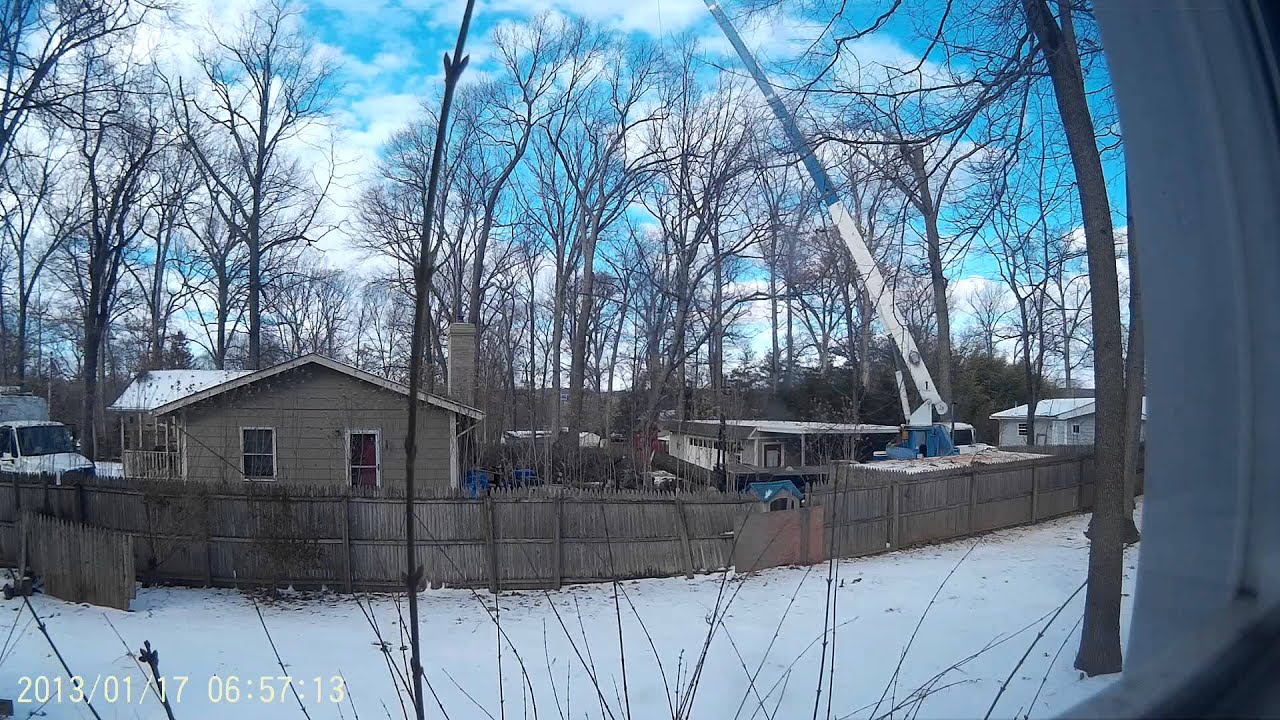 tree removal with crane - YouTube