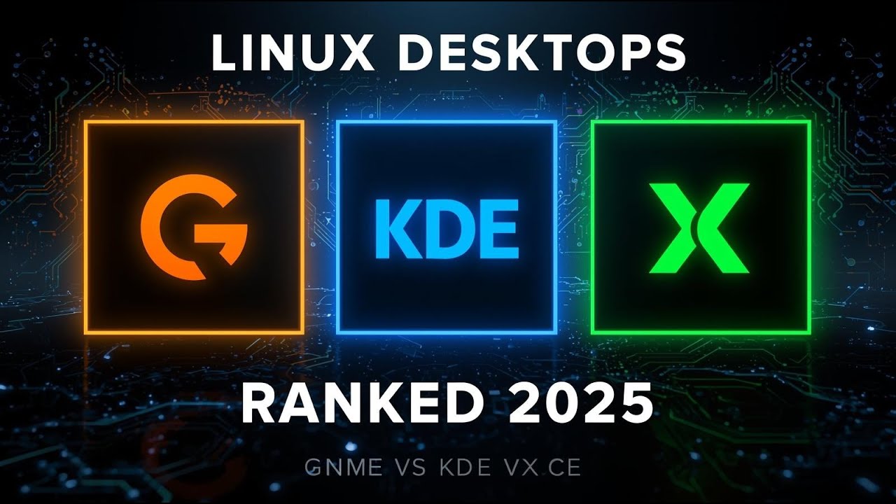 Linux Desktop Environments Ranked 2025 | GNOME vs KDE vs XFCE – Worst to Best