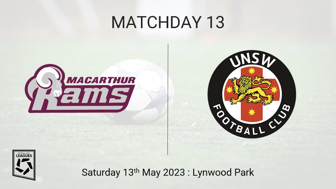 U14 Round 13 - Macarthur Rams FC v UNSW FC - YouTube