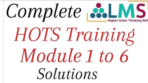 Complete Hots Training Solutions | Module 1 to 6 |