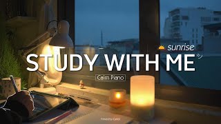 3-Hour Study With Me Calm Piano Rain Sounds Pomodoro 50 10 Rainy Day