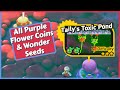 Tailys toxic pond  all purple flower coins  wonder seeds  flagpole  super mario bros wonder