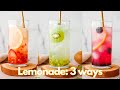 Refreshing Lemonade Recipe 3 ways!