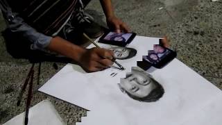 WOW!!! Pelukis Foto di Jalan Malioboro Jogja Bisa Mirip Banget