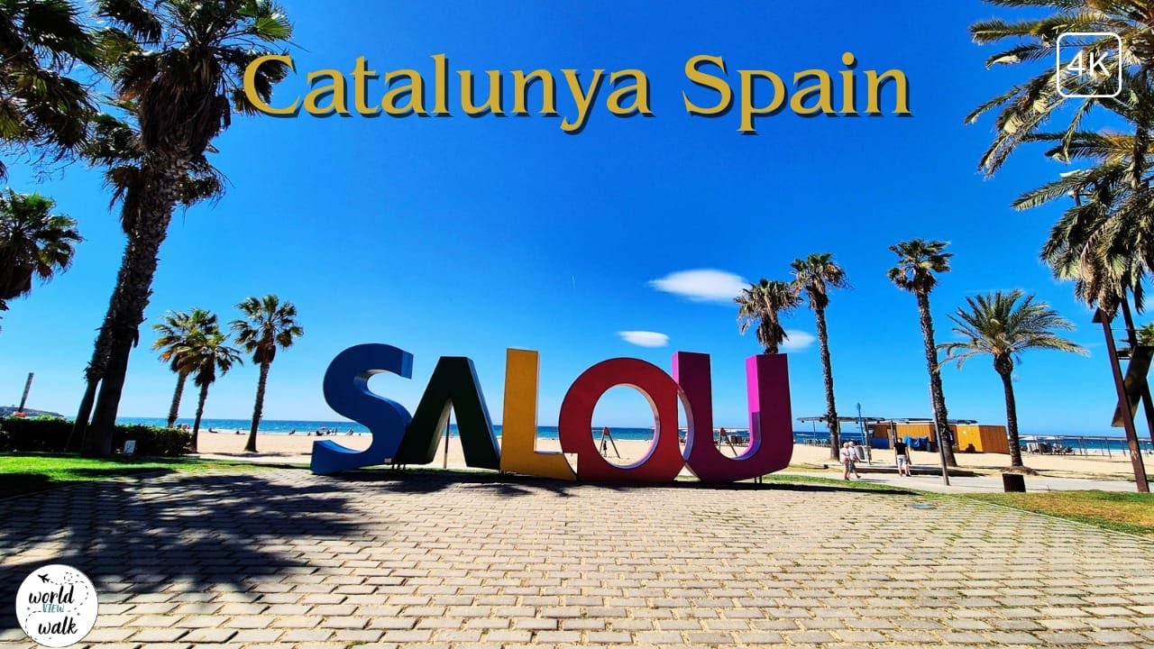 Catalunya sunny walking tour - Salou - 4K 60 FPS (2024)