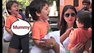 Taimur Ali Khan Starts Crying , Can't Stay Away From Mother Kareena Kapoor At Voting 2019
