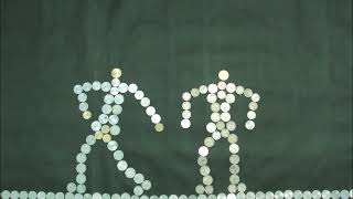 Stop motion from coins and paper