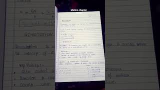 motion chapter notes. #Motion #Class9Science #Physics #NCERT #StudyShorts