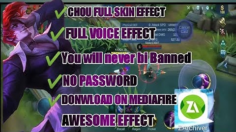 GET KOF CHOU KOF SKIN FOR FREE FULL EFFECT NO PASSWORD 101%LEGIT AWESOME EFFECTS