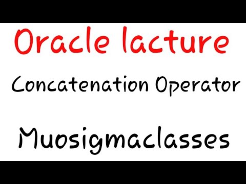concatination operator with select statement Oracle