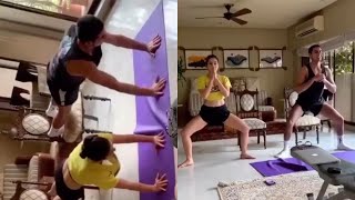 Sara Ali Khan And Ibrahim Ali Khan Workout Together At Home During Lockdown